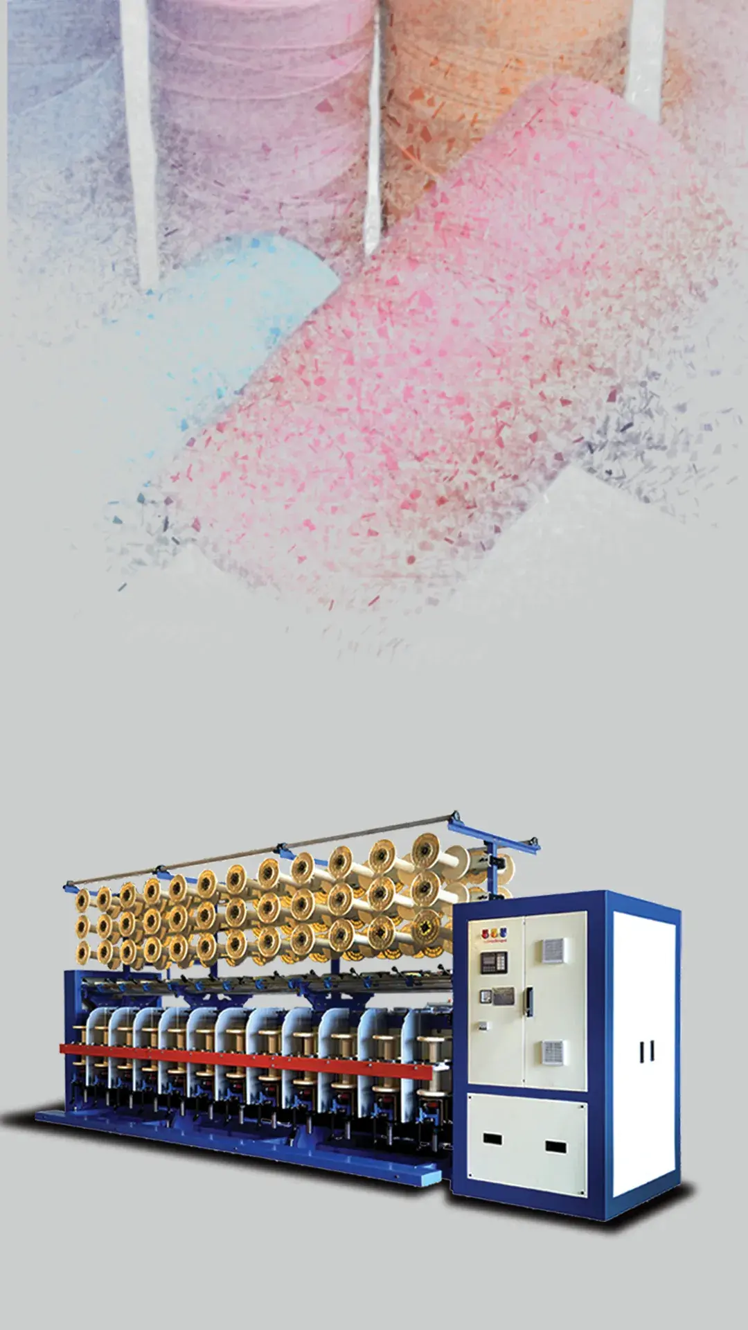 Akiropes ring twister machine manufactured and exported by Aawadkrupa Plastomech, Bhavnagar, India