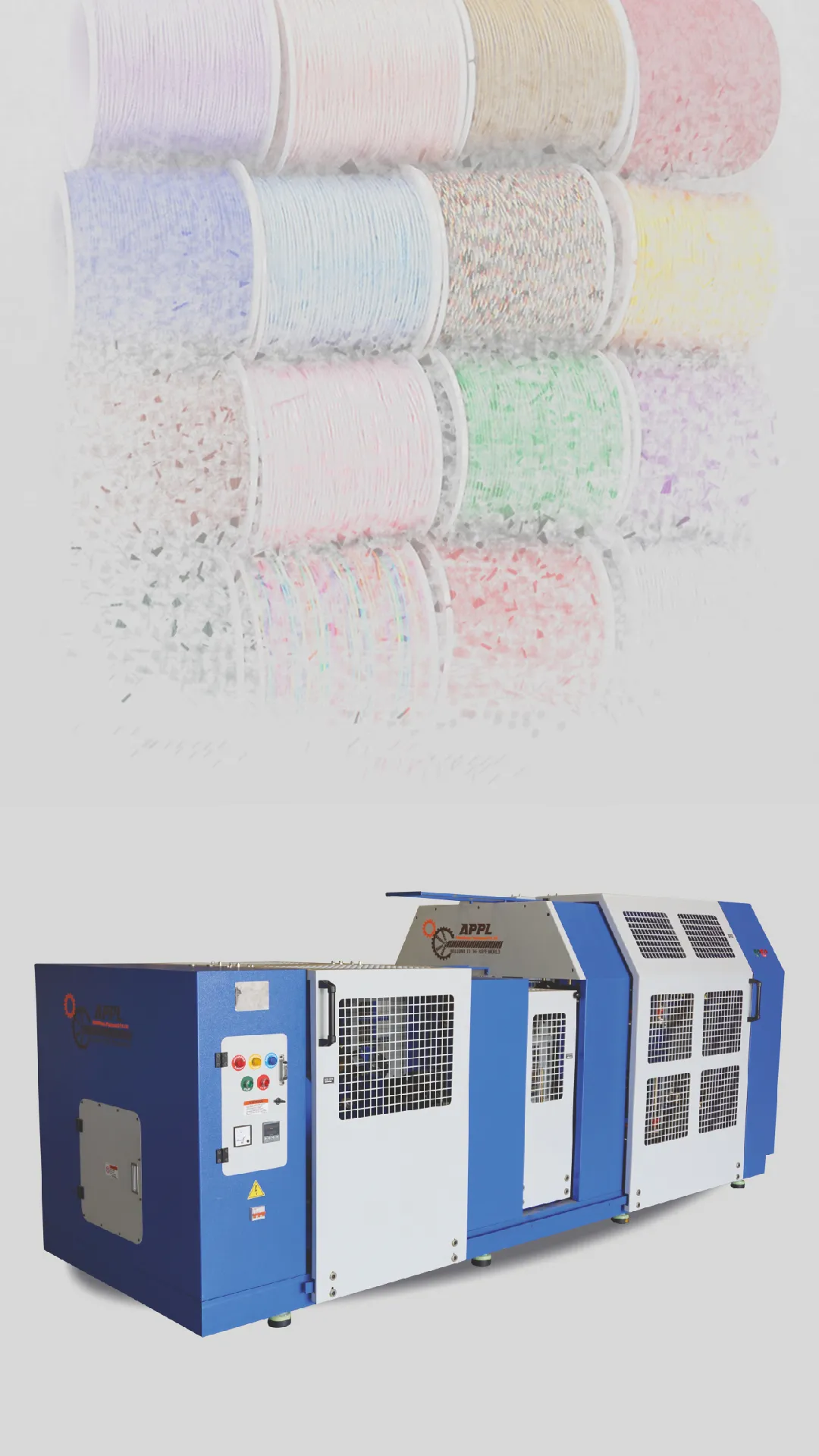 Heavy-duty Akiropes rope making machine for 2 mm to 55 mm PP, PE and PET ropes